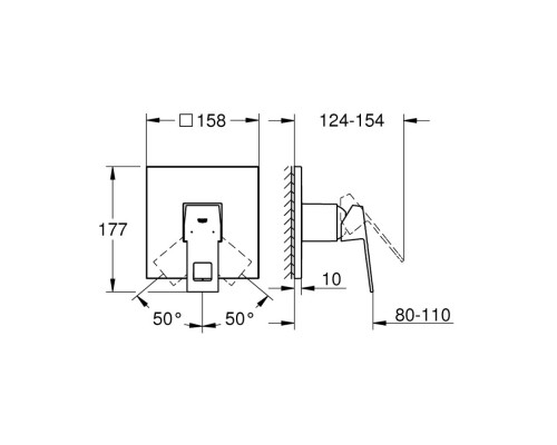 Внешняя часть смесителя для душа Grohe Eurocube 24061000