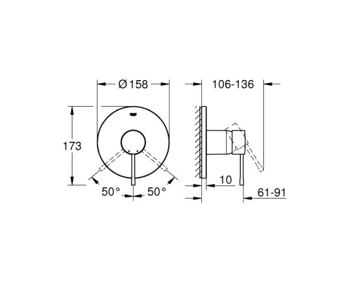 Внешняя часть смесителя для душа Grohe Essence 24057001