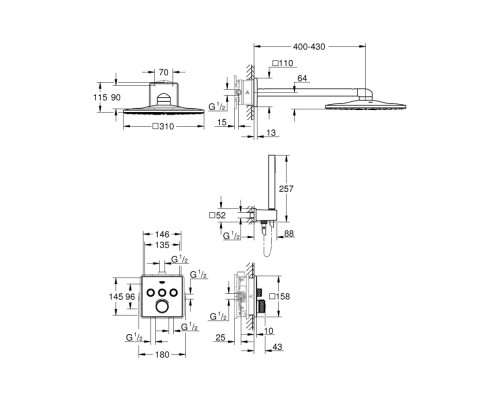 Душевая система Grohe Grohtherm SmartControl 34706000