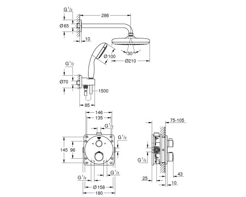 Душевая система Grohe Grohtherm 34727000