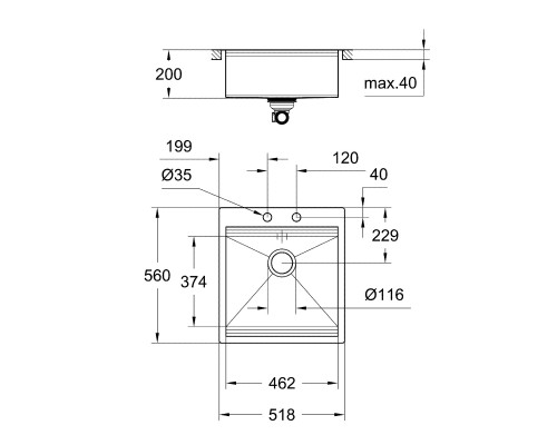 Кухонная мойка Grohe Sink K800 31583SD0