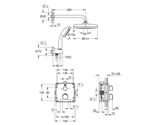 Душевая система Grohe Grohtherm 34729000