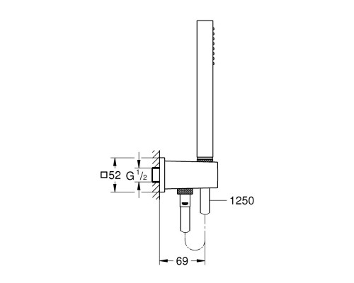 Душевой гарнитур Grohe Euphoria Cube Stick 26405000
