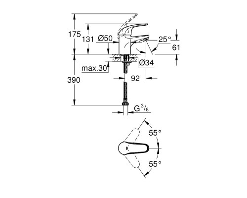Набор смесителей Grohe Euroeco 124428