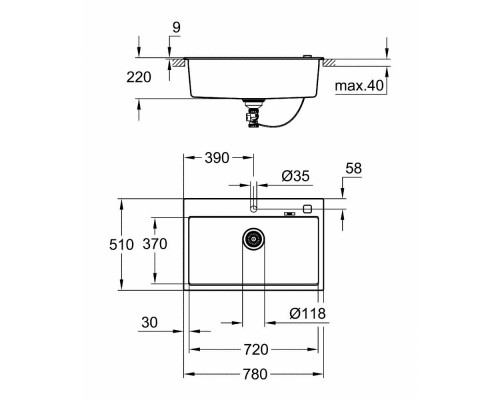 Кухонная мойка Grohe Sink K700 31652AP0