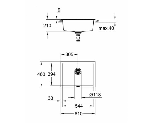 Кухонная мойка Grohe Sink K700 Undermount 31655AP0
