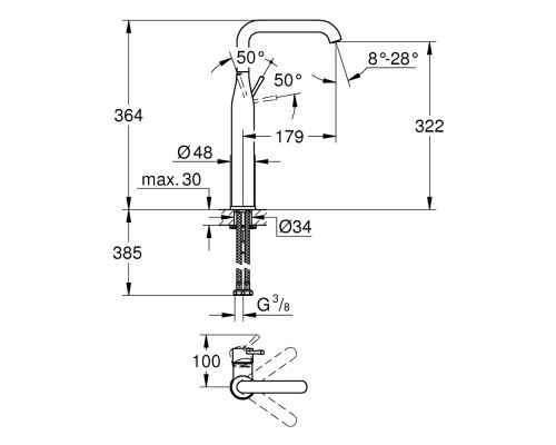Смеситель для раковины Grohe Essence XL-Size 32901001