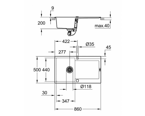 Кухонная мойка Grohe Sink K500 31644AP0