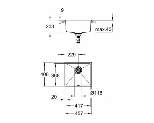 Кухонная мойка Grohe Sink K700 Undermount 31653AP0