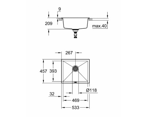 Кухонная мойка Grohe Sink K700 Undermount 31654AT0