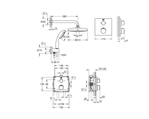 Душевая система Grohe Grohtherm 34729000