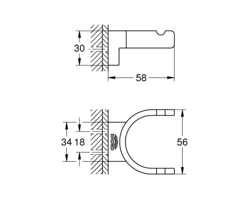 Крючок Grohe Selection 41049000
