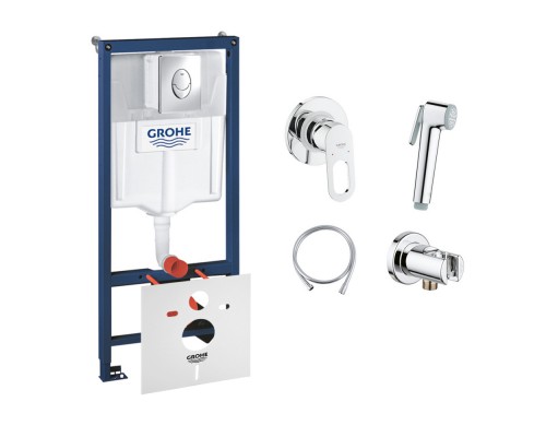 Комплект Grohe инсталляция Rapid SL 38721001 + набор для гигиенического душа со смесителем BauLoop 111042
