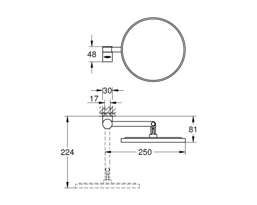 Зеркало косметическое Grohe Selection 41077000