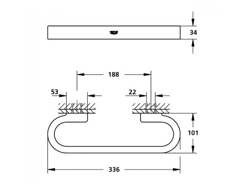Поручень для ванны Grohe Selection 41064000