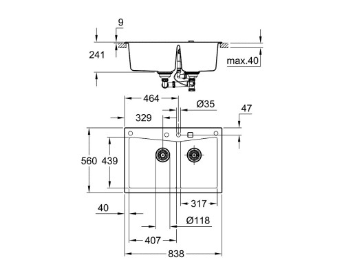 Кухонная мойка Grohe Sink K700 31657AT0