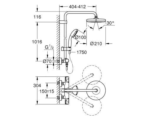 Душевая система Grohe BauClassic 26699000