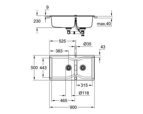 Кухонная мойка Grohe Sink K700 31658AP0