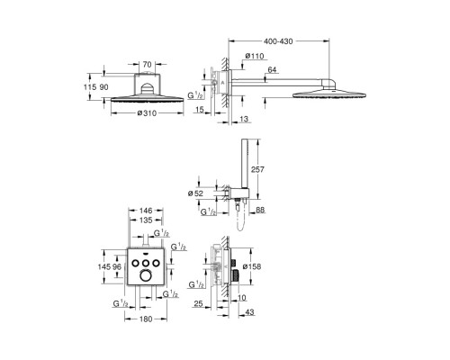 Душевая система Grohe Grohtherm Cube 34804000