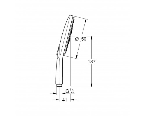 Лейка для ручного душа Grohe Rainshower Smartactive 150 26553000