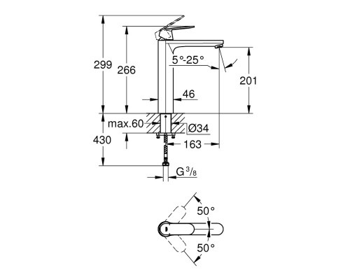 Смеситель для раковины Grohe Eurosmart Cosmopolitan XL-size 23921000