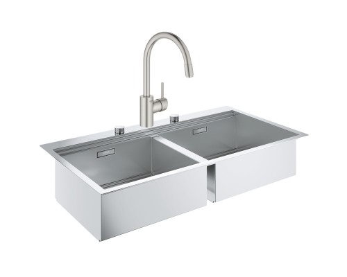 Набор Grohe мойка кухонная K800 31585SD0 + смеситель Concetto 32663DC3