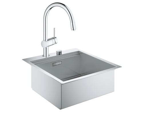 Набор Grohe мойка кухонная K800 31583SD0 + смеситель Minta 32918000