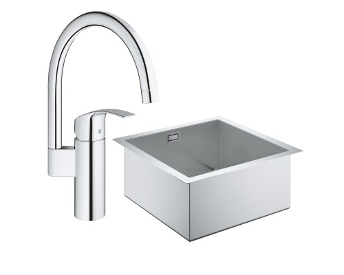 Набор Grohe мойка кухонная K700 31578SD0 + смеситель Eurosmart 33202002