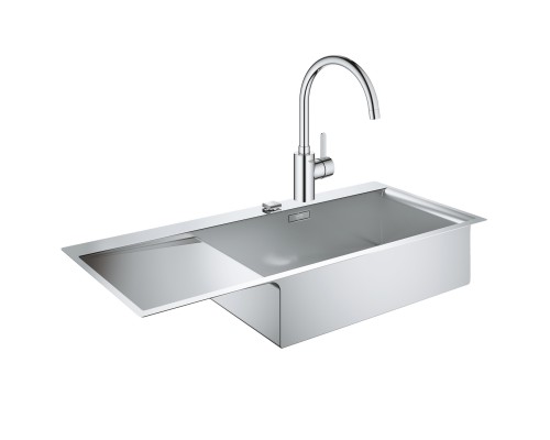 Набор Grohe мойка кухонная K1000 31582SD0 + смеситель Eurosmart Cosmopolitan 32843002