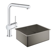 Набор Grohe мойка кухонная K700 31574AL0 + смеситель Minta 32168000