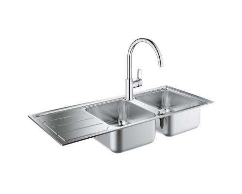 Набор Grohe мойка кухонная K500 31588SD0 + смеситель BauLoop 31368001