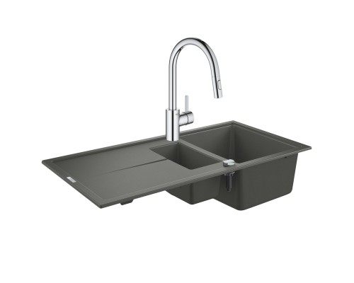 Набор Grohe мойка кухонная K400 31642AT0 + смеситель Eurosmart Cosmopolitan 31481001