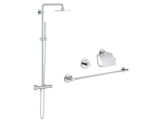 Комплект Grohe душевая система Euphoria 27932000 + набор аксессуаров Essentials 40775001
