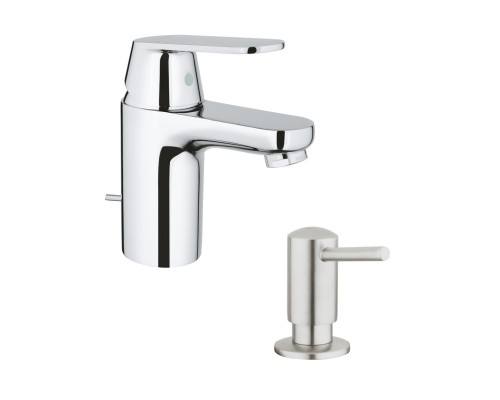 Набор Grohe смеситель для раковины Eurosmart Cosmopolitan 32825000 + дозатор для моющего средства Contemporary 40536DC0