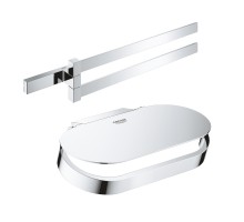 Набор аксессуаров Grohe полотенцедержатель Selection Cube 40768000 + держатель для туалетной бумаги Selection 41069000