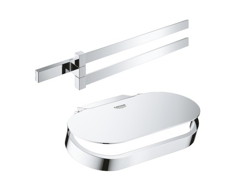 Набор аксессуаров Grohe полотенцедержатель Selection Cube 40768000 + держатель для туалетной бумаги Selection 41069000