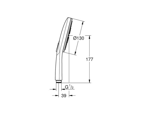 Лейка для ручного душа Grohe Rainshower Smartactive 130 26574000