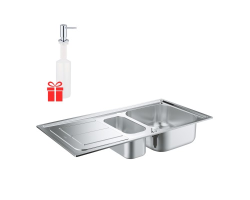 Набор Grohe мойка кухонная K300 31564SD0 + дозатор для моющего средства Contemporary 40536000