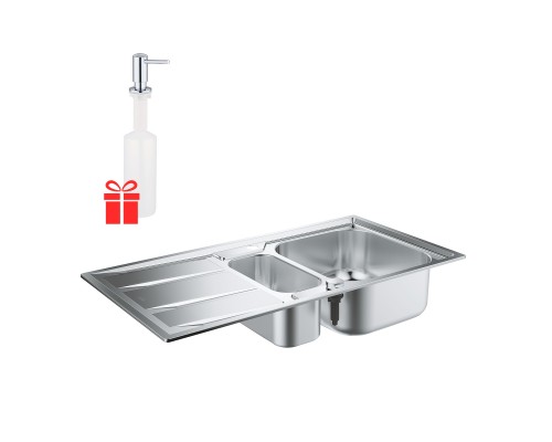Набор Grohe мойка кухонная K400 31567SD0 + дозатор для моющего средства Contemporary 40536000