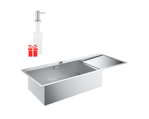 Набор Grohe мойка кухонная K1000 31581SD0 + дозатор для моющего средства Contemporary 40536000