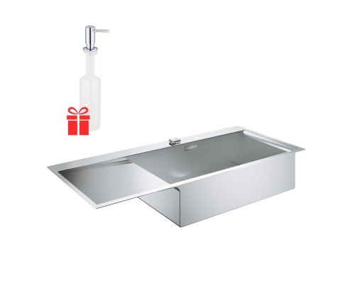 Набор Grohe мойка кухонная K1000 31582SD0 + дозатор для моющего средства Contemporary 40536000