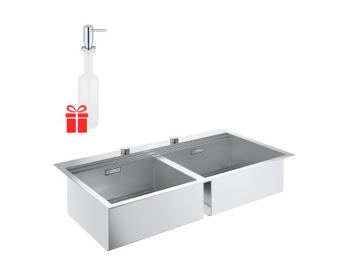 Набор Grohe мойка кухонная K200 31585SD0 + дозатор для моющего средства Contemporary 40536000