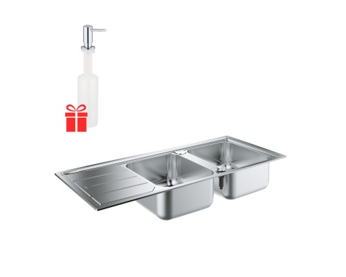 Набор Grohe мойка кухонная K500 31588SD0 + дозатор для моющего средства Contemporary 40536000