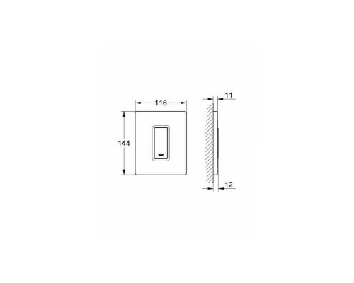 Панель смыва для писсуара Grohe Skate Cosmopolitan 38784P00