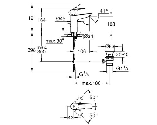 Смеситель для раковины Grohe BauLoop New M-Size 23762001