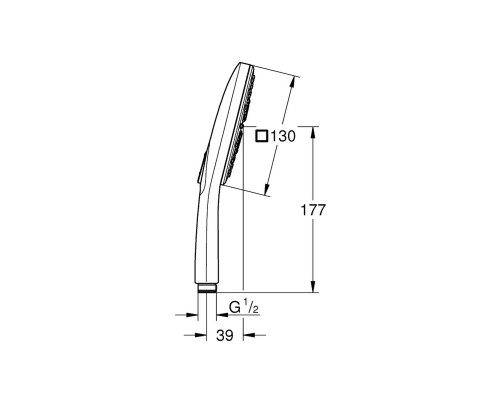 Лейка для ручного душа Grohe Rainshower Smartactive Cube 130 26550000