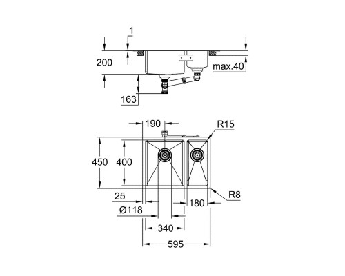 Кухонная мойка Grohe Sink K700 31577SD1