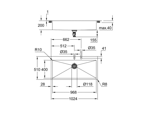 Кухонная мойка Grohe Sink K800 31586SD1
