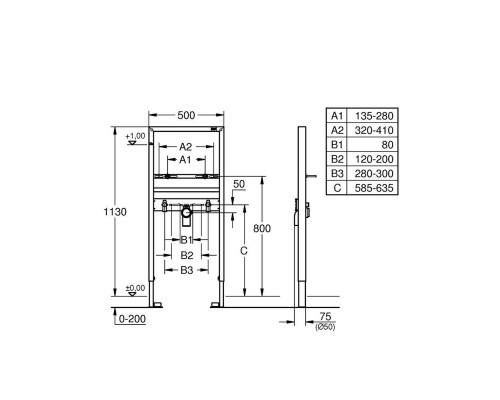 Инсталляция для раковины Grohe Rapid SL 38554001