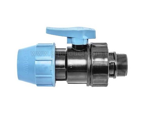 Компрессионный шаровый кран 40х1¼" Н Unidelta